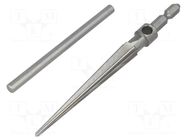 Taper reamer; Blade: 55-58 HRC; carbon steel; Tool length: 127mm ENGINEER