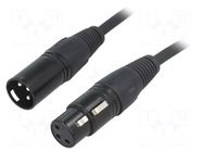 Cable: XLR-XLR; male-female; PIN: 3; 1.5m CLIFF