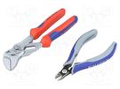 Kit: pliers; cutting,adjustable; bag; 2pcs. KNIPEX