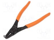 Pliers; for circlip; external; 3÷10mm; Pliers len: 125mm; angular BAHCO