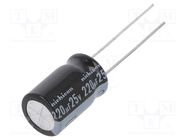 Capacitor: electrolytic; THT; 220uF; 25VDC; Ø10x16mm; Pitch: 5mm NICHICON