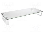 Monitor stand; 20kg; metal,steel,glass; Dim: 560x210x80mm LOGILINK