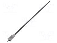 Drill bit; for wood; Ø: 20mm; L: 400mm; high speed steel; 1pcs; Flat C.K