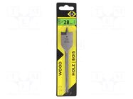 Drill bit; for wood; Ø: 28mm; L: 160mm; high speed steel; 1pcs; Flat C.K
