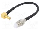 Cable; 100mm; FME female,SMB male; angled,straight JC Antenna