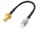Cable; 100mm; FME female,SMA female; straight JC Antenna