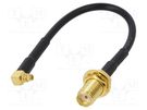 Cable; 100mm; MMCX male,SMA female; angled,straight JC Antenna