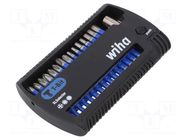 Kit: screwdriver bits; plastic cassette; hex key,Phillips,Torx® WIHA