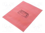 Protection bag; ESD; L: 254mm; W: 203mm; Thk: 75um; 100pcs; pink ANTISTAT