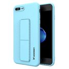 Wozinsky Kickstand Case silicone case with stand for iPhone 8 Plus / iPhone 7 Plus light blue, Wozinsky