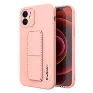 Wozinsky Kickstand Case silicone case with stand for iPhone XS Max pink, Wozinsky