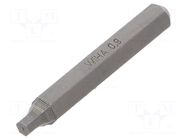 Screwdriver bit; hex key; HEX 0.9mm; Overall len: 28mm; MICRO WIHA