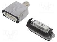 Connector: HDC; male + female; 250V; 16A; PIN: 16; Layout: 16+PE PHOENIX CONTACT