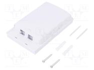 Case; white; surface-mounted; Mat: plastic; Number of ports: 2 LOGILINK