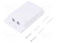 Case; white; surface-mounted; plastic; Number of ports: 2 LOGILINK