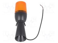 Signaller: lighting-sound; 12÷24VDC; 12÷24VAC; LED; yellow; IP65 EMAS