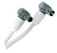 Coax Cable Coax Male - Coax Female Angled 5.00 m White