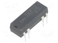 Relay: reed switch; SPDT; Ucoil: 12VDC; 400mA; max.100VDC; 5W; THT COMUS