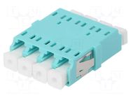 Connector: fiber optic; socket,coupler; quad,multi mode (MM); LC FIBRAIN