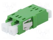 Connector: fiber optic; socket,coupler; LCA; female; ways: 2; green FIBRAIN
