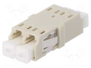 Connector: fiber optic; socket,coupler; duplex,multi mode (MM) FIBRAIN