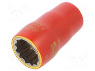 Socket; 12-angles,insulated,socket spanner; 21mm; 1/2"; 1kV BAHCO