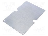 Mounting plate; steel; W: 151mm; L: 214mm; Plating: zinc 