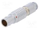 Connector: circular; 1B; plug; male; PIN: 8; soldering; for cable; 5A LEMO