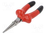 Pliers; insulated,round; alloy steel; 160mm; 1kVAC 