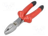 Pliers; insulated,universal; alloy steel; 200mm; 1kVAC BAHCO