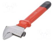 Wrench; insulated,adjustable; tool steel; for electricians; 1kV BAHCO