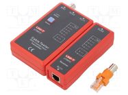 Tester: LAN wiring; LED; RJ11,RJ45; Features: automatic power-off 