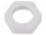Nut; M12; polyamide; Thk: 5mm; Spanner: 17mm; light grey; Pitch: 1.5 OBO BETTERMANN