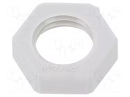 Nut; M12; polyamide; Thk: 5mm; Spanner: 17mm; light grey; Pitch: 1.5 OBO BETTERMANN