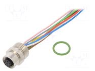 Connector: M12; socket; PIN: 8; female; IP67; cables; Thread: M16x1,5 LUMBERG AUTOMATION