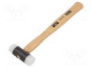 Hammer; 150mm; W: 60mm; 150g; 22mm; round; polyamide; wood BAHCO