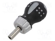 Screwdriver handle; with ratchet; Blade length: 68mm BAHCO