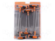 Kit: screwdrivers; hex key; Kind of handle: T; 6pcs. BAHCO