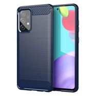 Carbon Case Flexible Cover TPU Case for Samsung Galaxy A72 4G blue, Hurtel