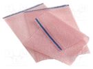 Protection bag; ESD; L: 135mm; W: 100mm; 10pcs; polyetylene; pink ANTISTAT