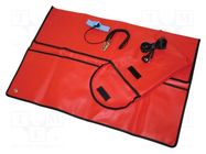 Portable service kit; ESD; L: 0.59m; W: 0.59m; Thk: 0.6mm; vinyl; red ANTISTAT