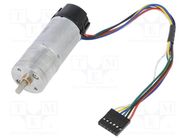 Motor: DC; with encoder,with gearbox; HP; 6VDC; 6.5A; 200rpm 