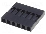 Connector: pin strips; plug; female; PIN: 6; MTE; for cable; 2.54mm ADAM TECH