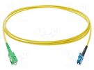 Fiber patch cord; LC/UPC,SC/APC; 1m; Optical fiber: 9/125um; Gold FIBRAIN