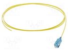 Optic fiber pigtail; SC/UPC; 2m; Optical fiber: 900um; yellow FIBRAIN