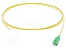 Optic fiber pigtail; SC/APC; 1m; Optical fiber: 900um; yellow FIBRAIN