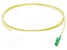Optic fiber pigtail; LC/APC; 2m; Optical fiber: 900um; yellow FIBRAIN