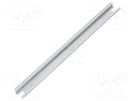 DIN rail; steel; W: 15mm; L: 165mm; ALN081806; Plating: zinc FIBOX