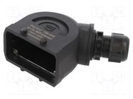 Enclosure: for HDC connectors; Han-Eco® B; for cable; angled 