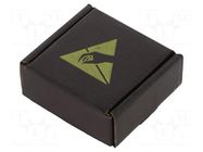 Box with foam; ESD; 60x60x25mm; cardboards; black; <10kΩ ANTISTAT